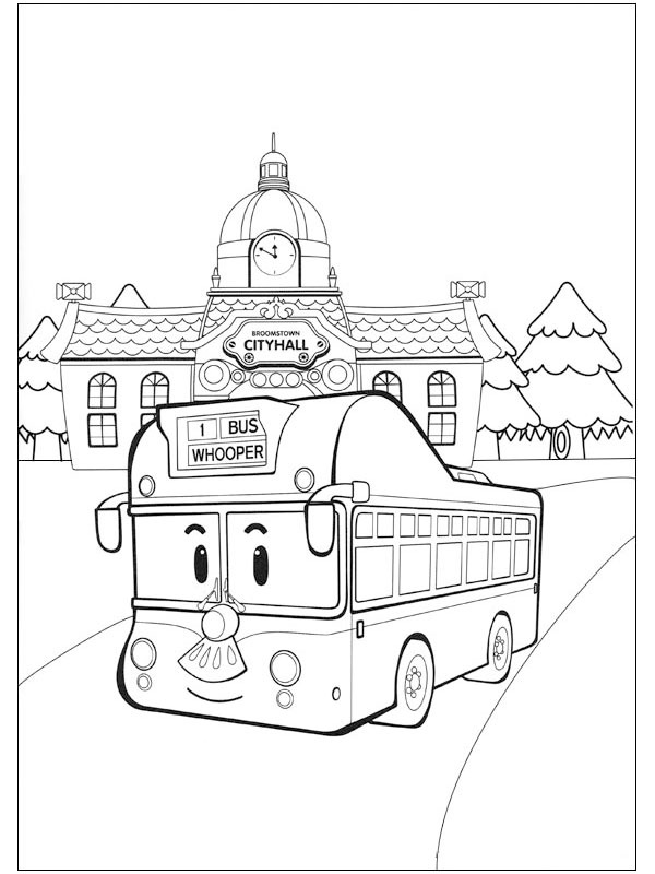 Whooper Robocar Poli Coloring Page | 1001coloring.com