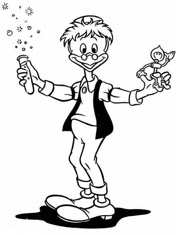 coloring page Gyro Gearloose & Little Helper coloring page Gyro Gearloose & Little Helper