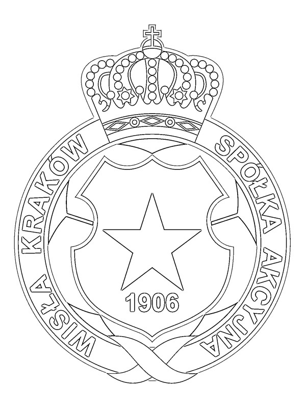 coloring page Wisła Kraków coloring page Wisła Kraków