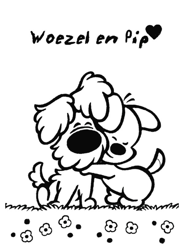 coloring page Woozle and pip hugging coloring page Woozle and pip hugging