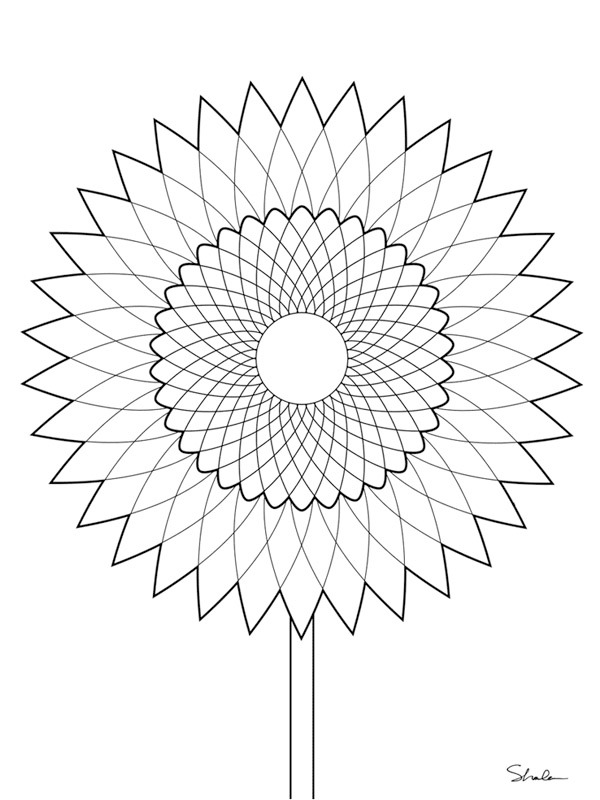 coloring page Sunflower mandala coloring page Sunflower mandala